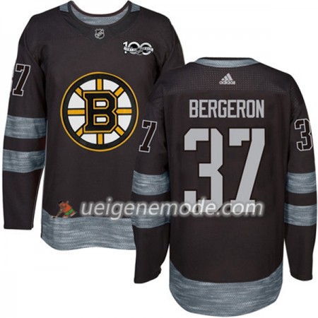 Herren Eishockey Boston Bruins Trikot Patrice Bergeron 37 1917-2017 100th Anniversary Adidas Schwarz Authentic